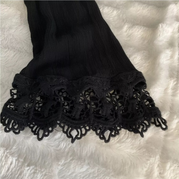 Knox Rose Black Boho High/Low Hem Top Size S - Picture 6 of 12